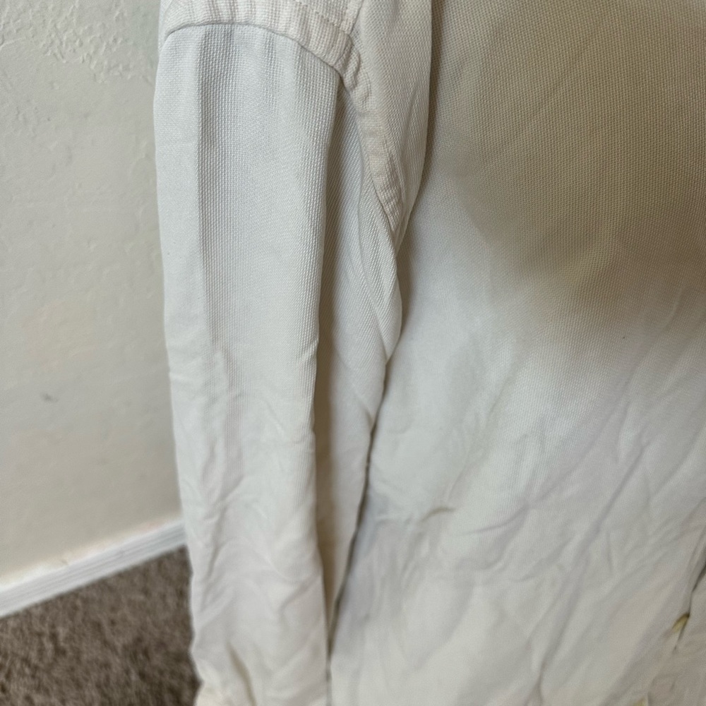 Men’s pre own as is white Hugo Boss long sleeve white dress shirt size L large - Picture 7 of 9